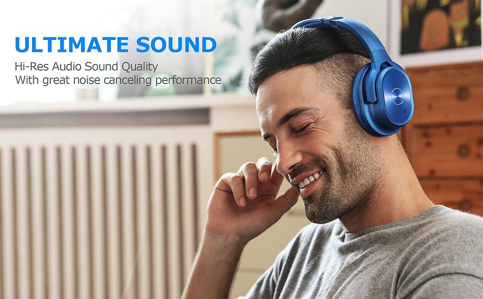 zihnic ANC 919 Blue Bluetooth headphone
