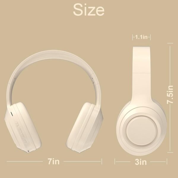 Hi-Fi Stereo Bluetooth Foldable Over-Ear Headphones with Built-in Microphone - Image 4