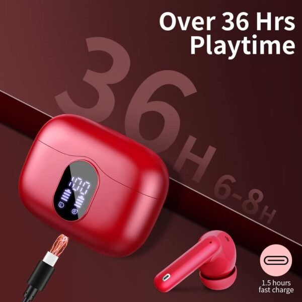 Bluetooth 5.4 Bass Stereo Noise Cancelling In-Ear Headphones - Image 7