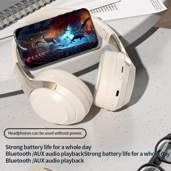 HiFi Stereo Bluetooth Wireless Over-Ear Headphones with Mic - Image 8