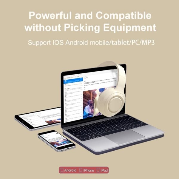 Hi-Fi Stereo Bluetooth Foldable Over-Ear Headphones with Built-in Microphone - Image 6