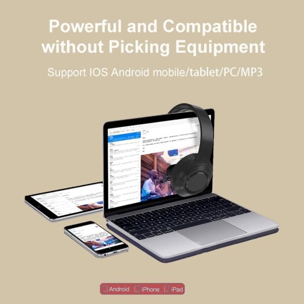 Hi-Fi Stereo Bluetooth Foldable Over-Ear Headphones with Built-in Microphone - Image 21