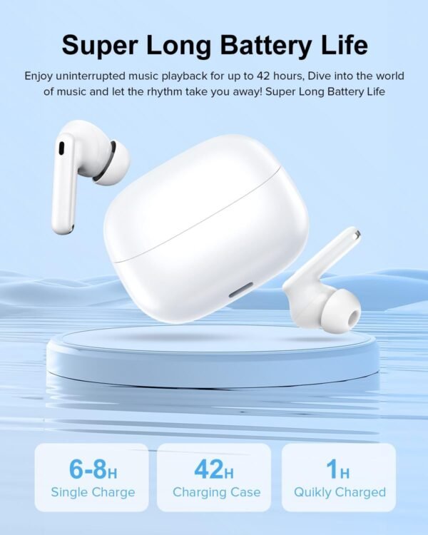 HiFi Stereo Call Noise Cancelling, IPX7 Waterproof Stereo In-Ear Headphones with LED Display - Image 16