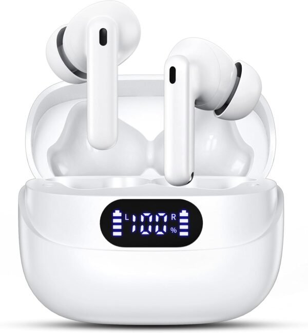 HiFi Stereo Call Noise Cancelling, IPX7 Waterproof Stereo In-Ear Headphones with LED Display - Image 15