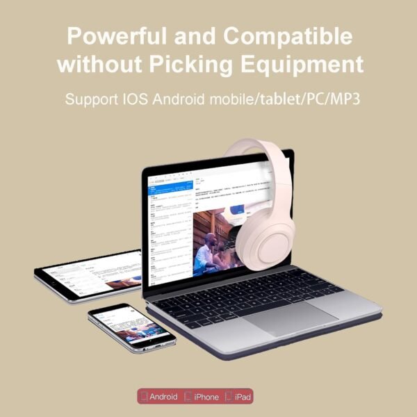 Hi-Fi Stereo Bluetooth Foldable Over-Ear Headphones with Built-in Microphone - Image 11