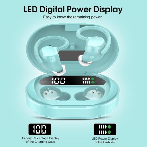 HiFi Stereo Bluetooth 5.3 In-ear Running Headphones with Earhook - Image 2
