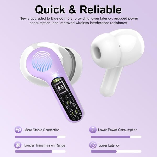 IP7 Waterproof Wireless Bluetooth Earphones with ENC Noise Cancelling Microphone - Image 29