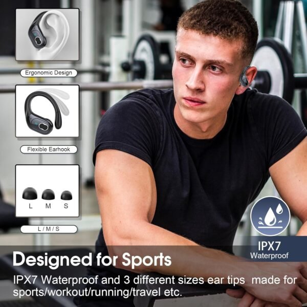 2025 Bluetooth Stereo Deep Bass, ENC Noise Cancelling Microphone, IPX7 Waterproof Earphones - Image 44