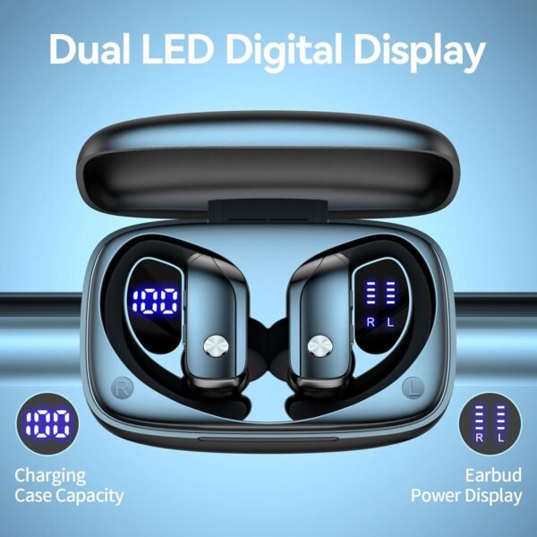 Wireless Bluetooth Headphones with LED Display and Ear Hooks - Image 26