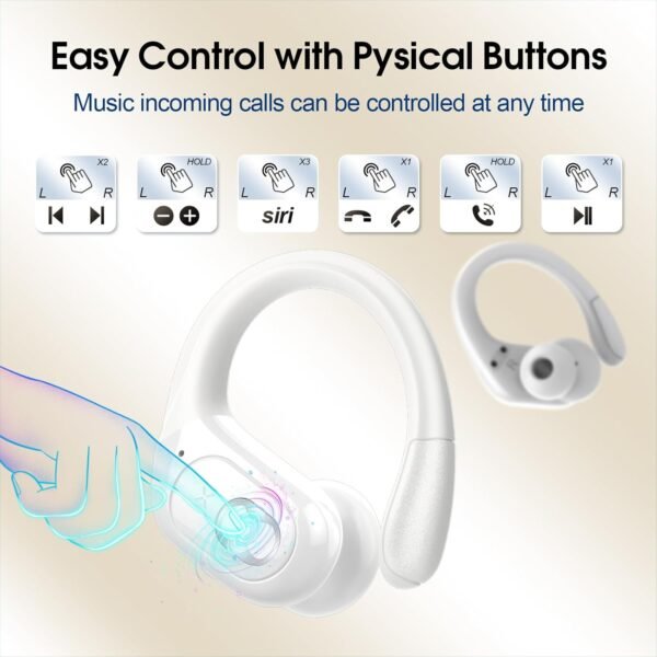 2025 Bluetooth Stereo Deep Bass, ENC Noise Cancelling Microphone, IPX7 Waterproof Earphones - Image 21