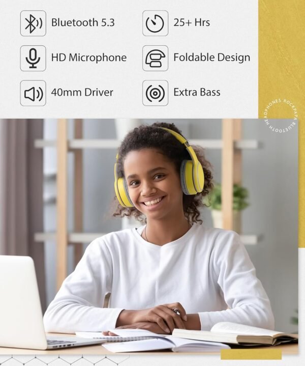 Foldable Wireless Earphones with Mic and Travel Case - Image 12