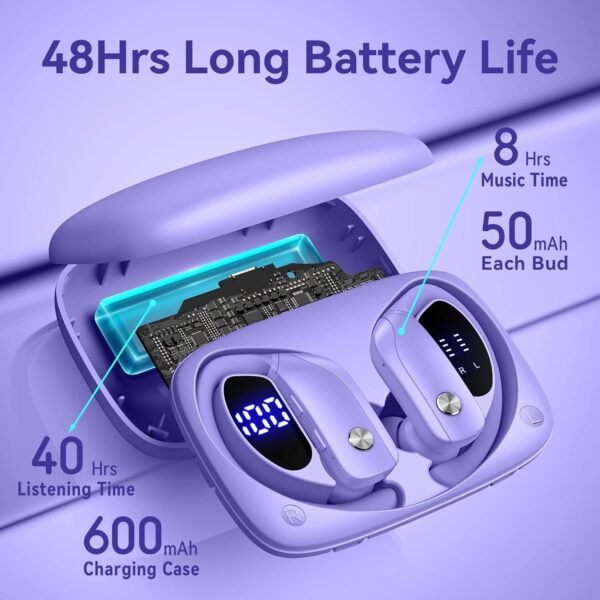 Wireless Bluetooth Headphones with LED Display and Ear Hooks - Image 21