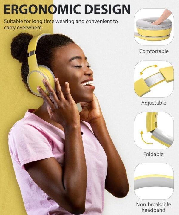 Foldable Wireless Earphones with Mic and Travel Case - Image 10
