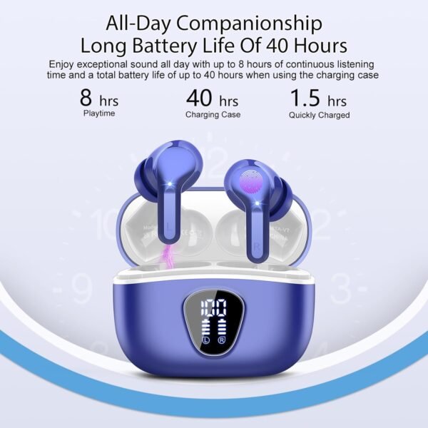 IP7 Waterproof Wireless Bluetooth Earphones with ENC Noise Cancelling Microphone - Image 24