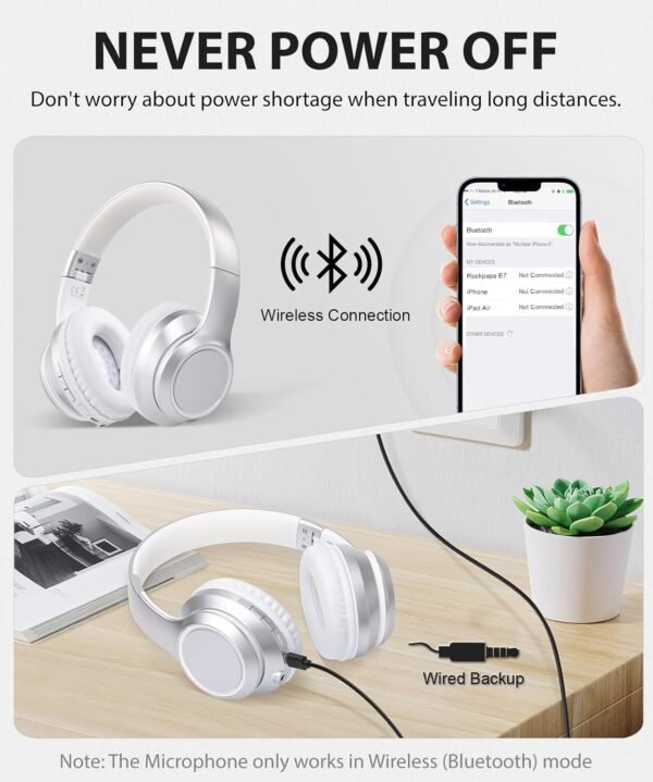 Foldable Wireless Earphones with Mic and Travel Case - Image 21