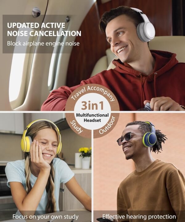 Foldable Wireless Earphones with Mic and Travel Case - Image 7