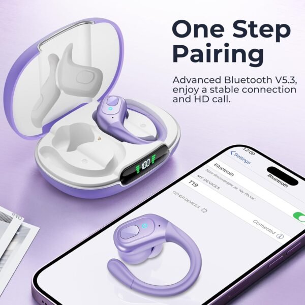 Bluetooth 5.3 Sweatproof Over-Ear Running Earphones with Ear Hooks - Image 17