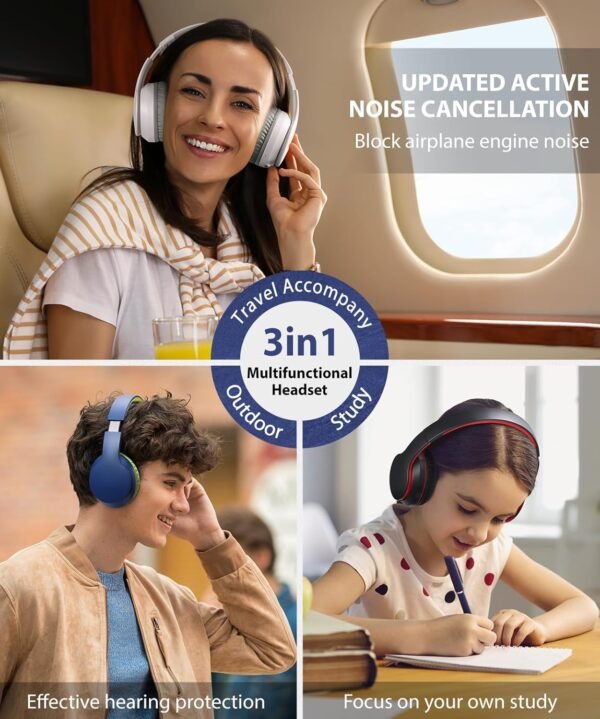 Foldable Wireless Earphones with Mic and Travel Case - Image 57