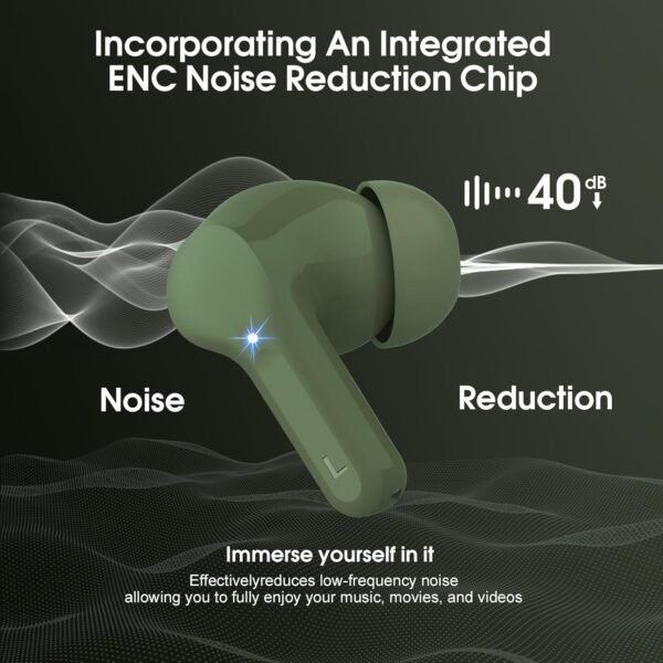 IP7 Waterproof Wireless Bluetooth Earphones with ENC Noise Cancelling Microphone - Image 52