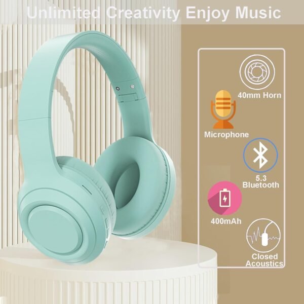 Hi-Fi Stereo Bluetooth Foldable Over-Ear Headphones with Built-in Microphone - Image 13