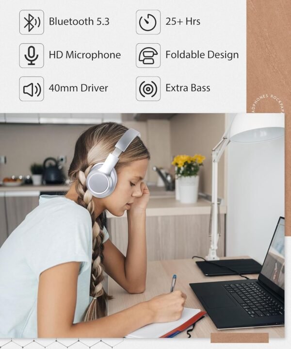 Foldable Wireless Earphones with Mic and Travel Case - Image 20