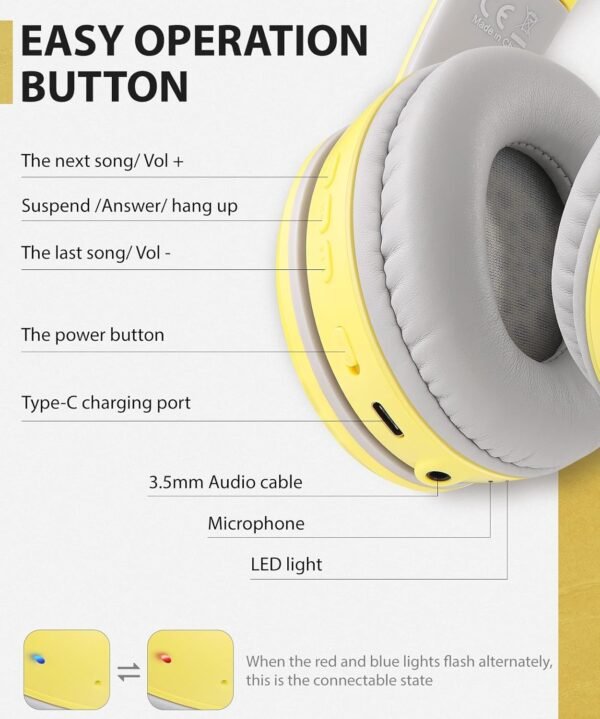 Foldable Wireless Earphones with Mic and Travel Case - Image 11
