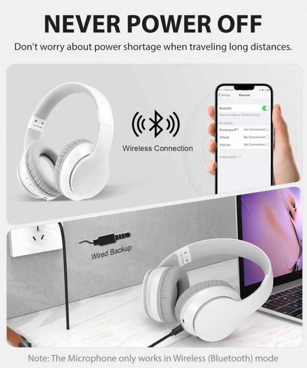 Foldable Wireless Earphones with Mic and Travel Case - Image 49