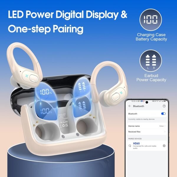 2025 Bluetooth Stereo Deep Bass, ENC Noise Cancelling Microphone, IPX7 Waterproof Earphones - Image 55