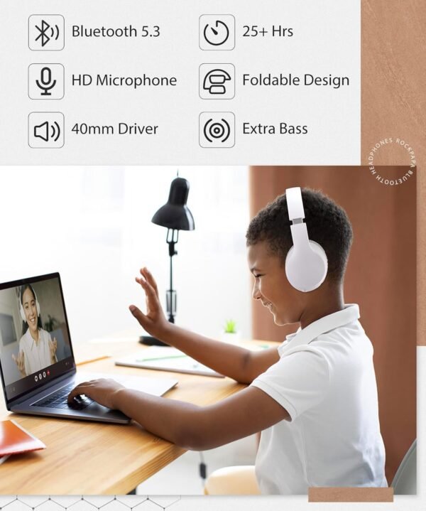 Foldable Wireless Earphones with Mic and Travel Case - Image 48