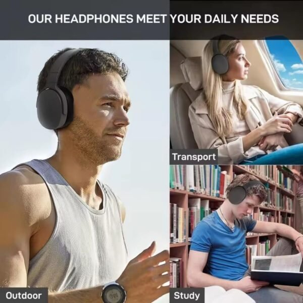 Wireless Bluetooth Headphones with Deep Bass Intelligent Noise Cancelling - Image 5