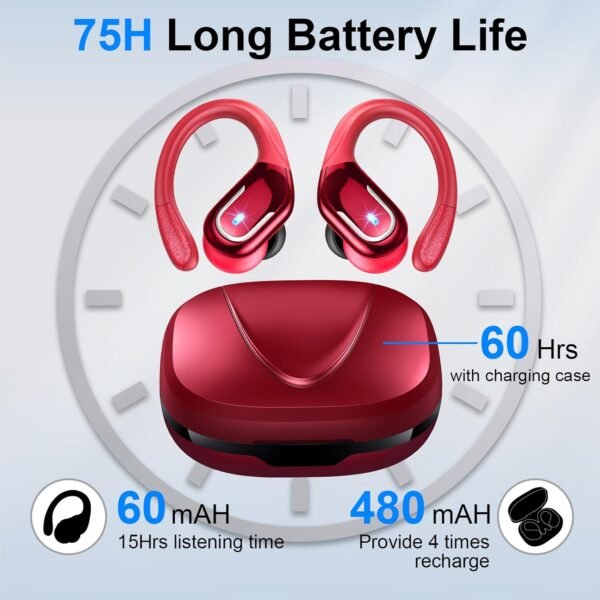 IP7 Waterproof with ENC Noise Cancelling Mic Bluetooth Earbuds - Image 2