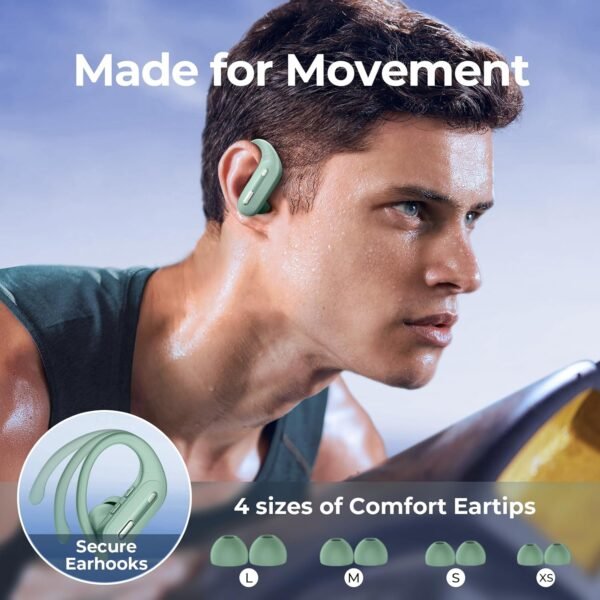 Bluetooth 5.3 waterproof heavy bass sports earphones - Image 5