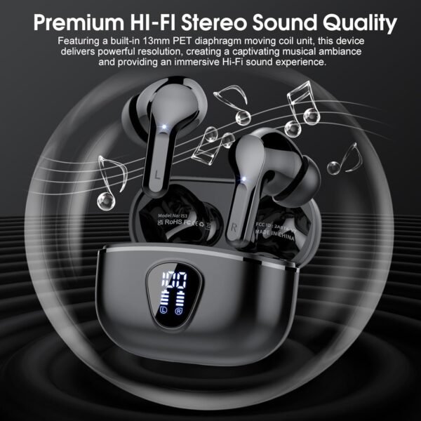IP7 Waterproof Wireless Bluetooth Earphones with ENC Noise Cancelling Microphone - Image 45