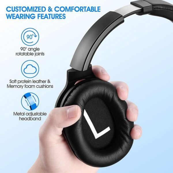 Active Noise Cancelling Deep Bass Hi-Fi Stereo Wireless Bluetooth Over-Ear Headphones - Image 3