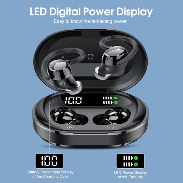 HiFi Stereo Bluetooth 5.3 In-ear Running Headphones with Earhook - Image 23