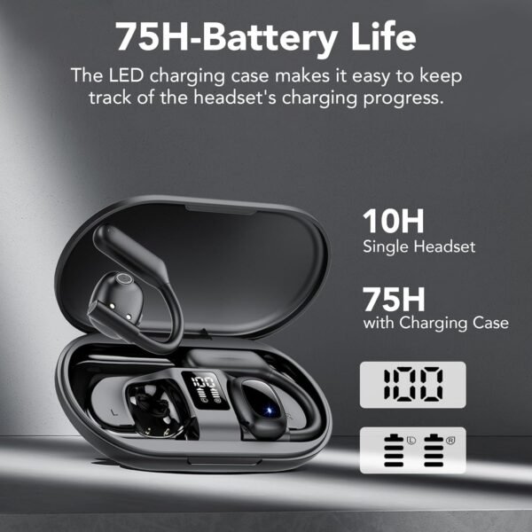 IPX5 Waterproof Open-Back Bluetooth 5.3 Earphones Built-in 4 Microphones with Ear Hook - Image 12