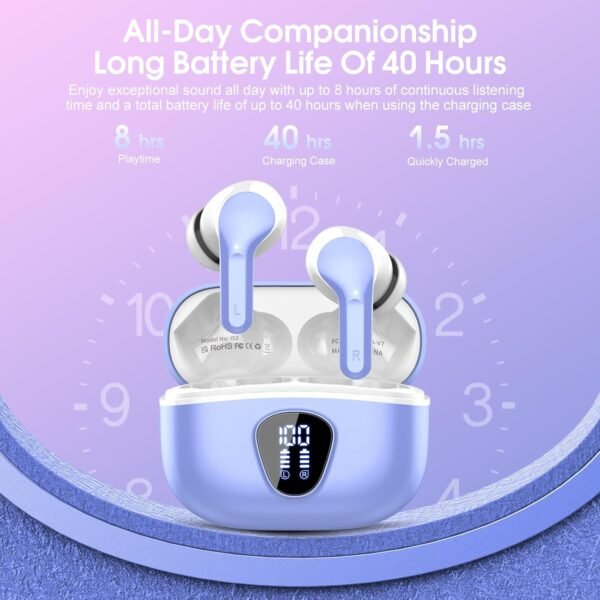 IP7 Waterproof Wireless Bluetooth Earphones with ENC Noise Cancelling Microphone - Image 12