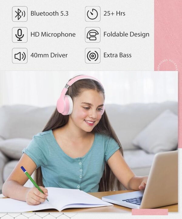 Foldable Wireless Earphones with Mic and Travel Case - Image 40