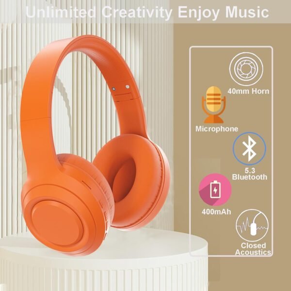 Hi-Fi Stereo Bluetooth Foldable Over-Ear Headphones with Built-in Microphone - Image 23