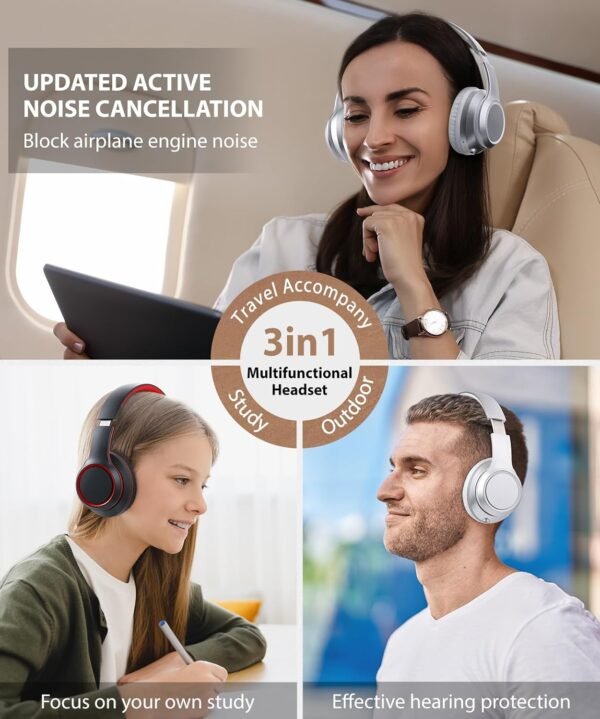 Foldable Wireless Earphones with Mic and Travel Case - Image 22
