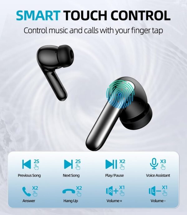 Bluetooth 5.3 Waterproof Wireless Earphones with LED Display Charging Case - Image 14