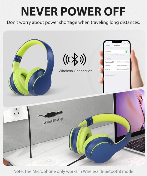 Foldable Wireless Earphones with Mic and Travel Case - Image 56