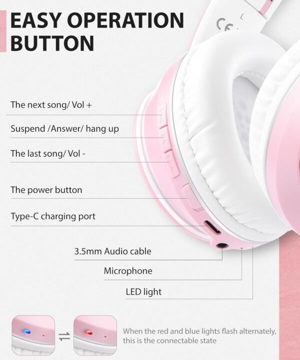 Foldable Wireless Earphones with Mic and Travel Case - Image 39