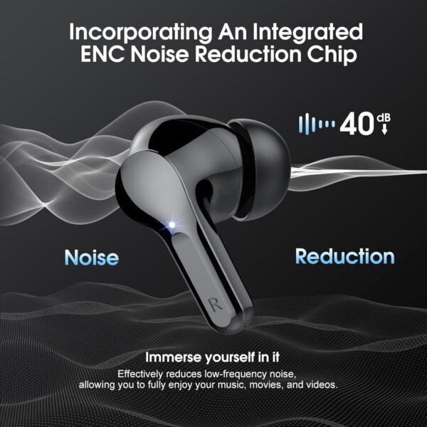 IP7 Waterproof Wireless Bluetooth Earphones with ENC Noise Cancelling Microphone - Image 44