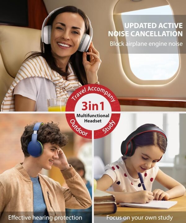 Foldable Wireless Earphones with Mic and Travel Case - Image 36