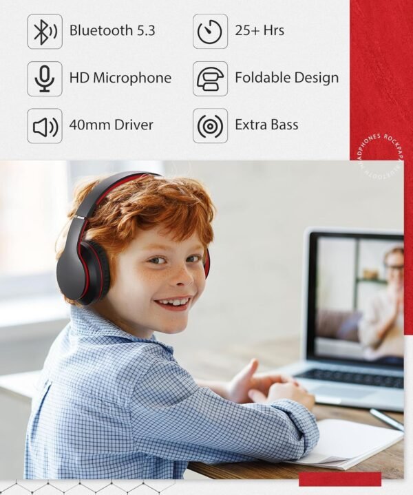 Foldable Wireless Earphones with Mic and Travel Case - Image 34