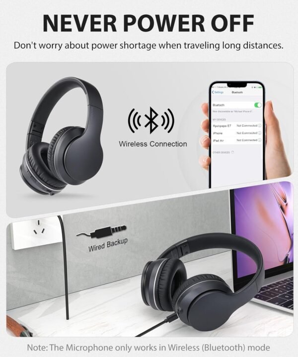 Foldable Wireless Earphones with Mic and Travel Case - Image 27
