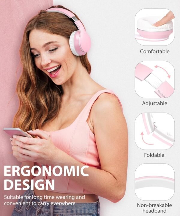 Foldable Wireless Earphones with Mic and Travel Case - Image 38