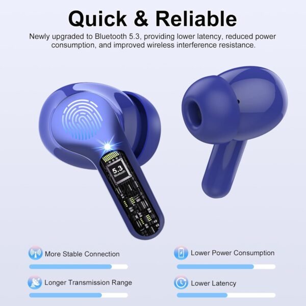 IP7 Waterproof Wireless Bluetooth Earphones with ENC Noise Cancelling Microphone - Image 22