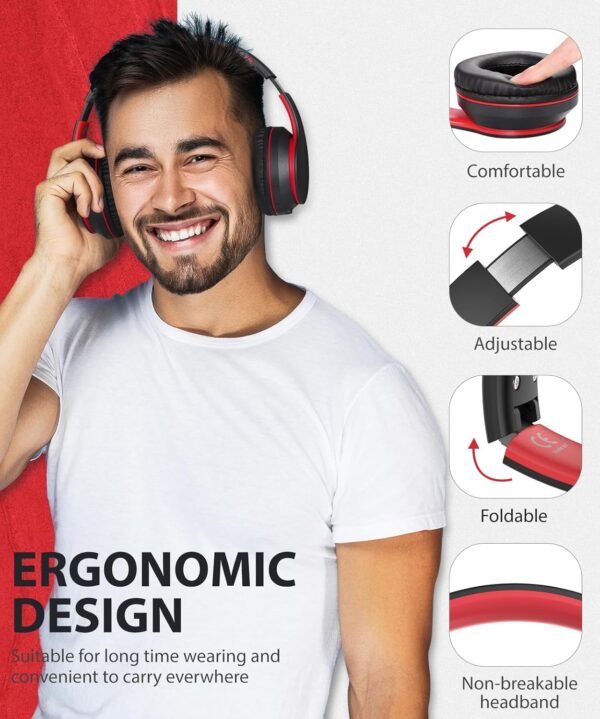 Foldable Wireless Earphones with Mic and Travel Case - Image 31